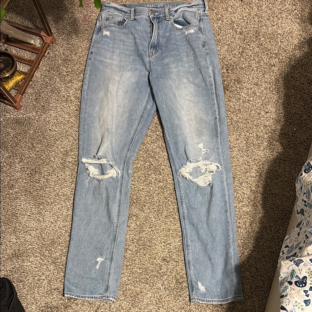 American Eagle Distressed Mom Jeans